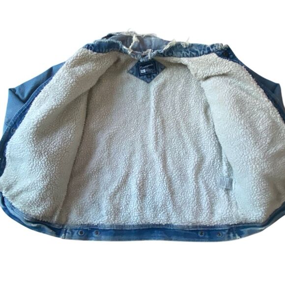 Vintage Renegade Denim Jean Jacket Mens L Distressed Y2K Chore Coat Workwear VTG - Picture 6 of 9